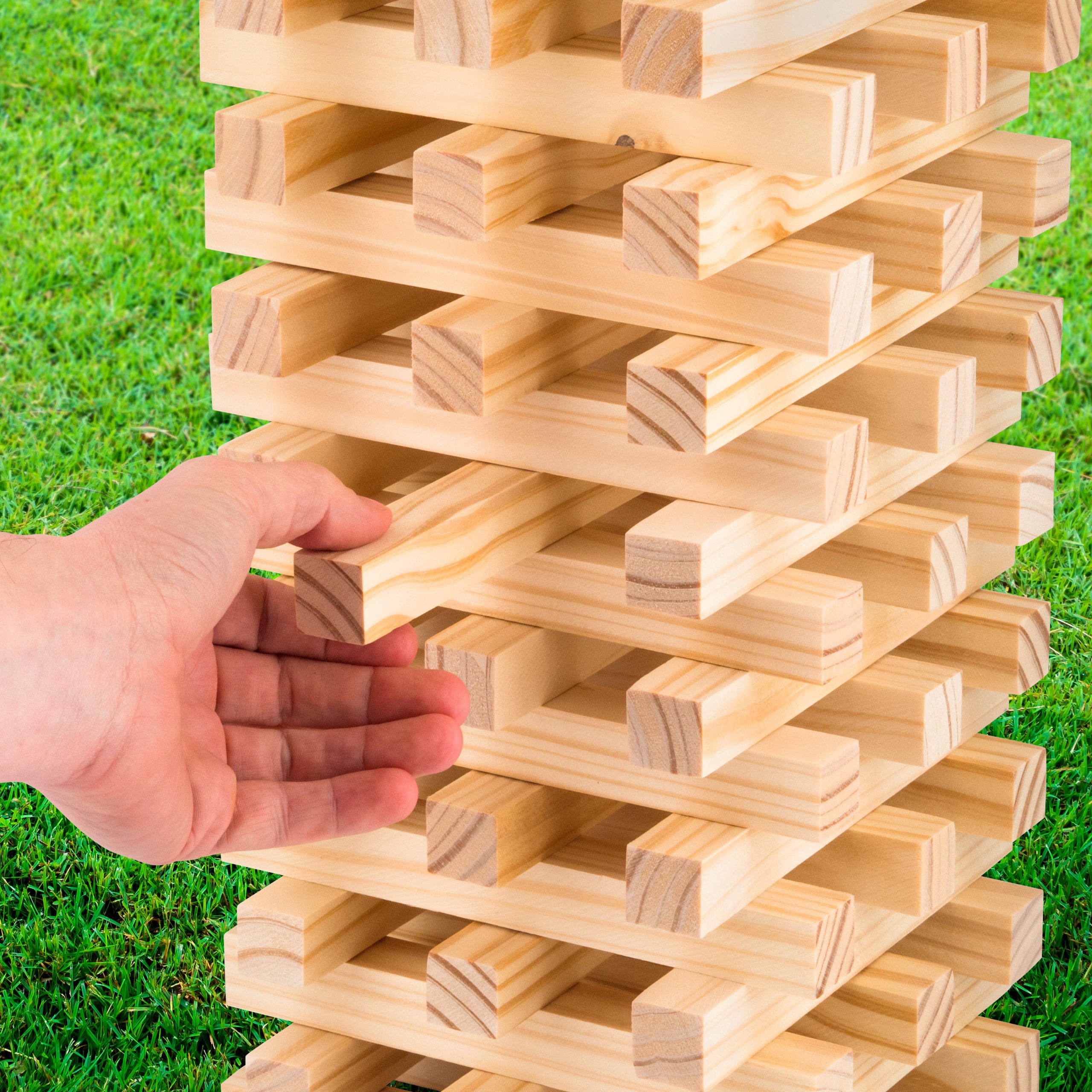 Giant Jumbo Jenga Tumbling Tower Wooden Blocks Outdoor Family Garden Game 