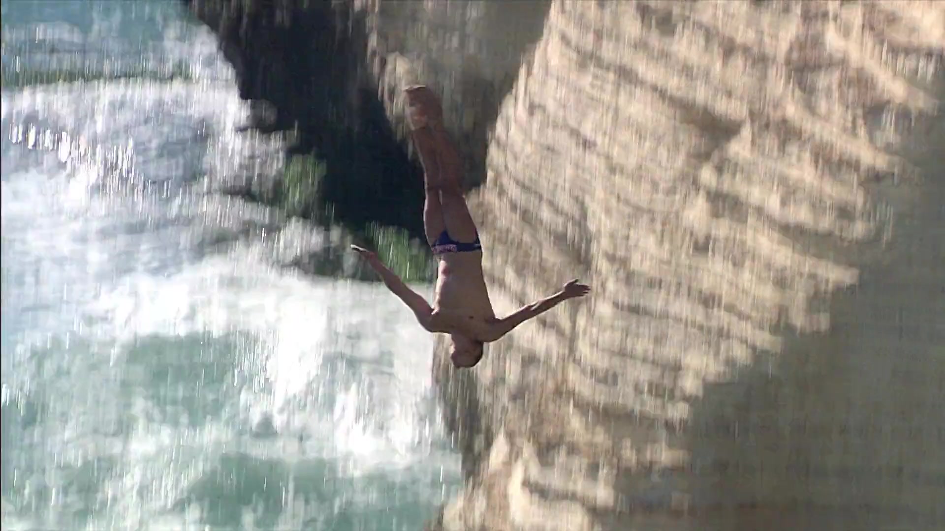 Red Bull Cliff Diving competitors in Pigeon Rocks, Beirut, Lebanon — frame from Beirut 2019 best moments